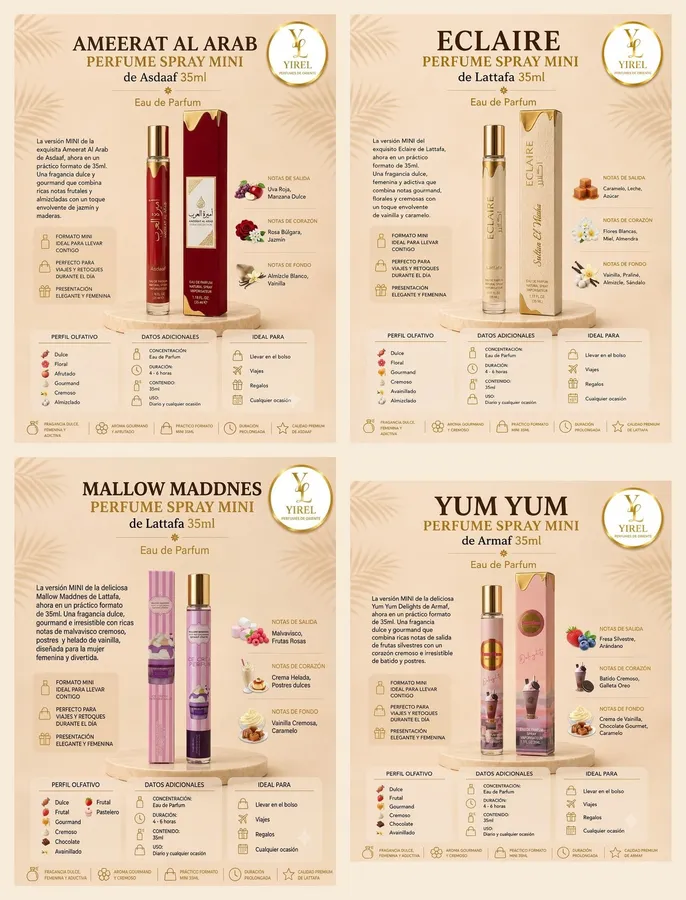 Pack Dulce Tentación — Pack perfumes árabes mini 35ml