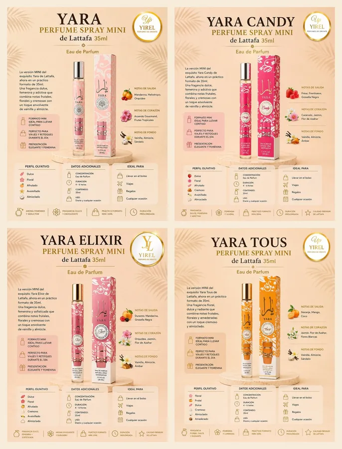 Pack Yara Collection — Pack perfumes árabes mini 35ml