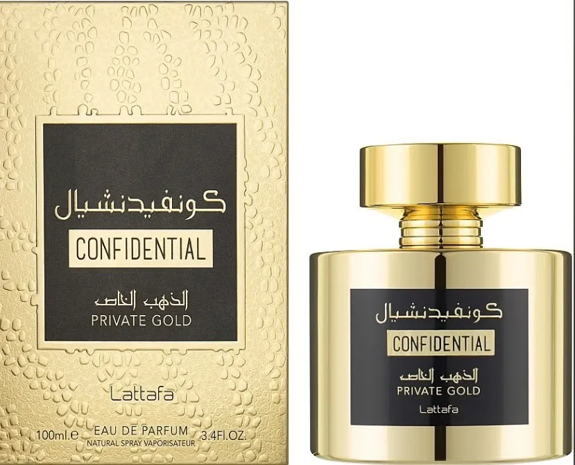 Lattafa Perfumes — Confidential Private Gold, Chipre · Frutal